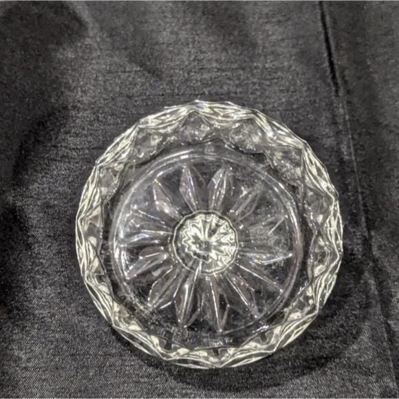 Vtg Hand Cut Crystal Ring Holder Trinket Dish 24% Lead Zajecar Yugoslavia 3" - Picture 3 of 7